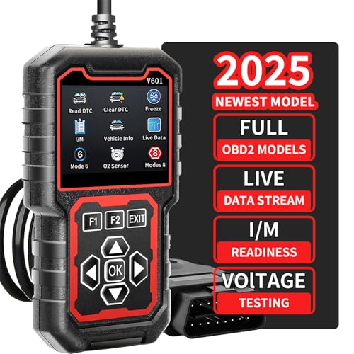 V601 Professional OBD2 Diagnostic Scanner - Quickly Engine Check Light Code Reader, Voltage Tester, I/M Readiness, Reset, and Code Eraser, Suitable for OBD II Protocol Car & Truck Since 1996