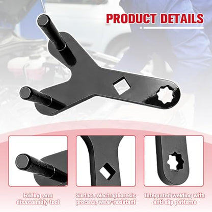 Car Lower Control Arm Prying Tool, Vehicle Suspension Bushing Lower Ball Joint Removal Tool, Automotive Bar Control Arm Lever Bushing Accessories, Universal for SUV Van Truck (Black1) - color: Black1