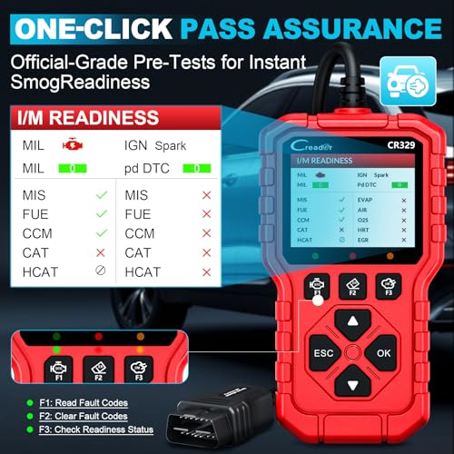 LAUNCH CR329 OBD2 Scanner Diagnostic Tool, Universal Car Check Engine Light Code Reader Read Clear Error Codes, OBDII Auto Scan Tool Live Data Battery Test Engine Analyzer for 1996-2026 All Vehicles