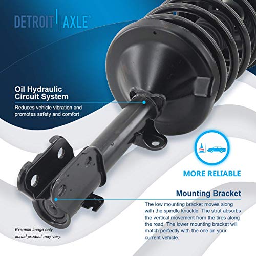 Detroit Axle - 2 Front Struts for 2003 2004 2005 Honda Pilot 2001-2002 MDX, 2 Complete Struts & Spring Quick Install Ready Shocks Assembly Replacement Suspension - size: 171451_171452/PAIR