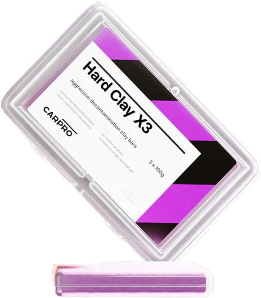 CARPRO Aggressive Car Clay Bar: Auto Detailing Magic Clay Bar Cleaner Car Wash Bars for Ceramic Coating Prep, Fiberglass, Chrome, Glass & Clear Coated Painted Surfaces - 100g (3 Pack) - size: Aggressive (3 Pack)