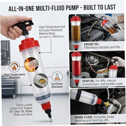 Fluid Extractor Automotive 1.5l Automotive Fluid Extractor Brake Pump - Manual 2-in-1 Oil for Car Brake Oil Change Maintenance