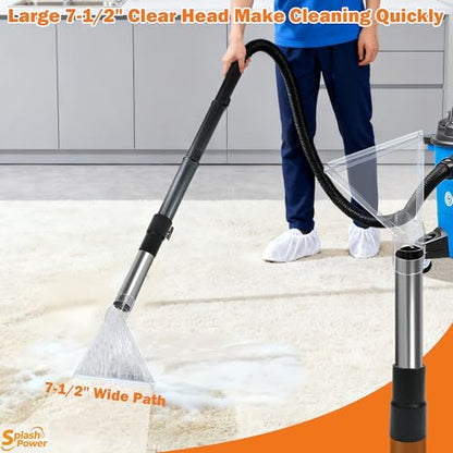 Shop Vac Extractor Attachment Kit with 2-1/2", 1-7/8" & 1-1/4" Adapters, Universal Wet Dry Vacuum Attachment for Carpet Cleaning, Upholstery, Auto Detailing & Spot Cleaning (Small+ Large) - size: Small + Large