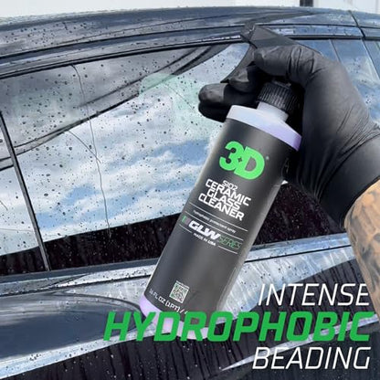 3D SiO2 Ceramic Glass Cleaner, GLW Series | Water & Rain Repellent | All-Weather Protective Ceramic Glass Cleaner | Safe for Tinted, Non-Tinted Windows & Mirrors | DIY Car Detailing | 64 oz - size: 64 Fl Oz (Pack of 1)
