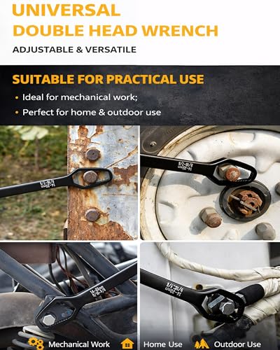 Universal Car Torx Wrench, Universal Self Adjusting Wrench, Double Ended Torx Wrench, Adjustable Double-Sided Wrench, 8-22mm Universal Wrench Receive for Home Car Repair (D(2.2mm thick/8-22mm)) - color: D(2.2mm Thick/8-22mm)