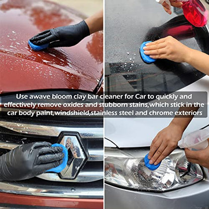 awave bloom Car Clay Bars Auto Detailing 400g and Clay bar Lubricant Tablets 8 Pack(1pcs=16 oz) Clay bar kit for Car Detailing Damage Free Cleaning - style: 4 Bar+Lubricant Tablets 8 Pack(Blue)