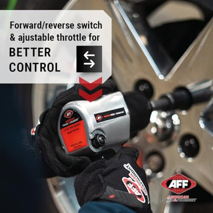 AFF 1/2" Square Drive Air Impact Wrench with 2" Extended Anvil, 7,000 RPM, 7" OAL, 7665
