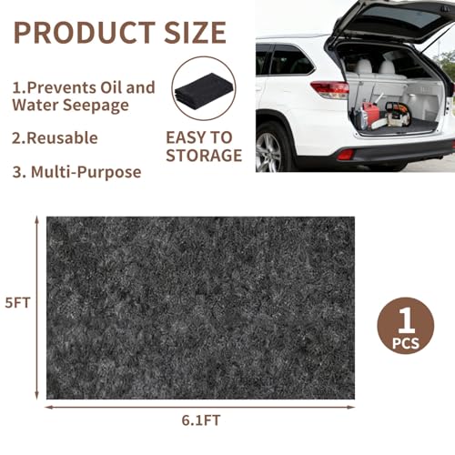 Oil Spill Mat, Dog Seat Cover, Garage Floor Mat for Under Car,Highly Absorbent Maintenance Mat Protects Vehicle Interior, Fit for SUVs, Trucks, Vans, and Cars (60 x 74 Inch) - size: 60 x 74 Inch