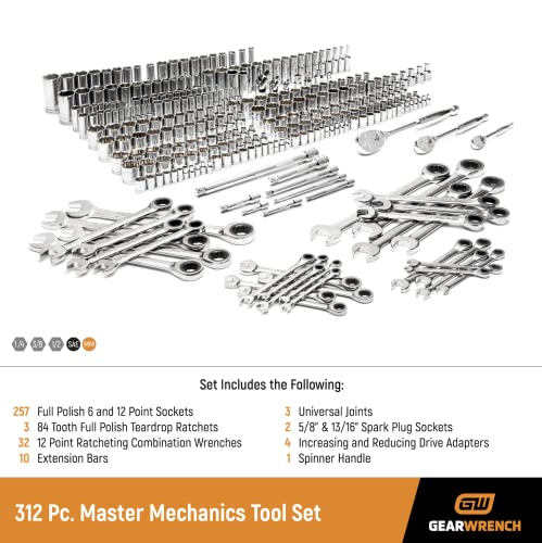 GEARWRENCH 312 Piece Master Mechanics Tool Set - 89071 - style: 312 Piece Set