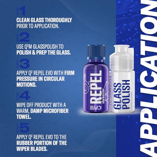 Gyeon View EVO Windshield Ceramic Glass Coating Hydrophobic Rain Repellent Auto Screen Sealant Improves Visibility Safety Self Cleaning Glass Protection with Long Lasting Durability