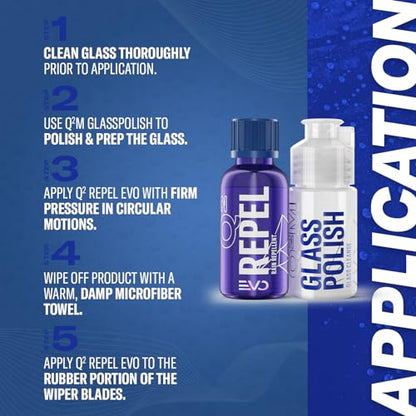 Gyeon View EVO Windshield Ceramic Glass Coating Hydrophobic Rain Repellent Auto Screen Sealant Improves Visibility Safety Self Cleaning Glass Protection with Long Lasting Durability