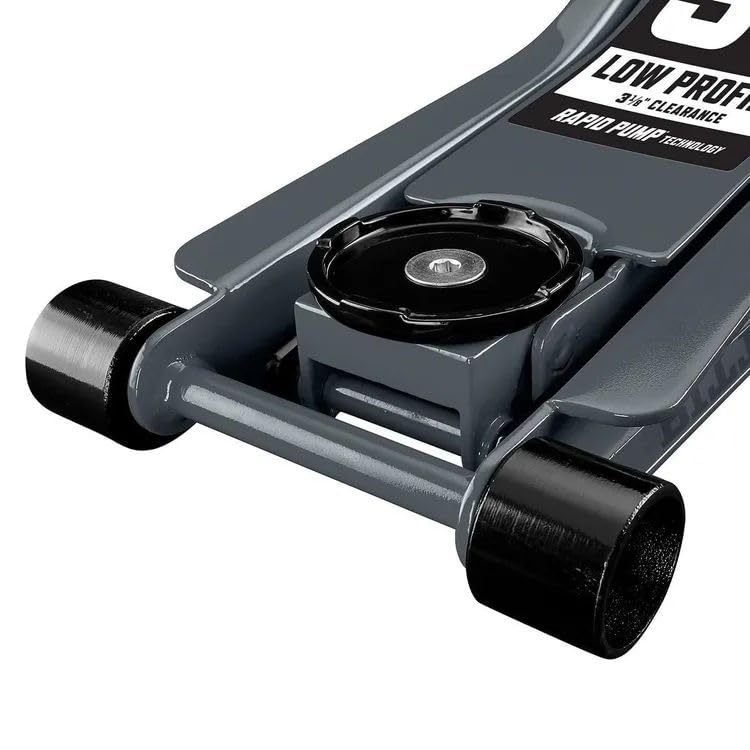 3 Ton Heavy Duty Ultra Low Profile Steel Floor Jack with Rapid Pump Quick Lift