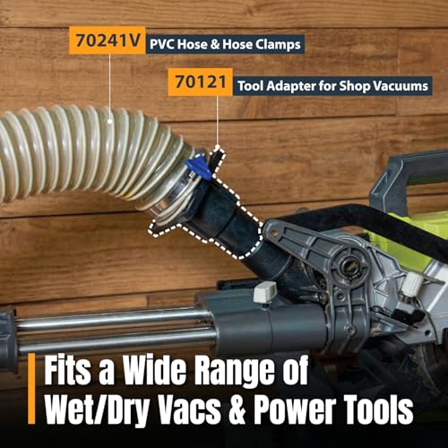 POWERTEC 70121W Tool Adapter for Shop Vac Wet/Dry Vacuums - size: 1 Pack