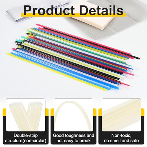 HARFINGTON 2set(10pcs) Plastic Welding Rods 8inch ABS Welding Strips Welder Rods for Car Bumper Kayak Daily Repair Plastic Welder Car Bumpers, Beige - size: 8inch