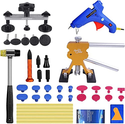 Super PDR Paintless Dent Repair Kit - 42Pcs Car Dent Puller for Small and Medium Car Dents and Ding Auto Dent Remover Tools - size: PDR-A2