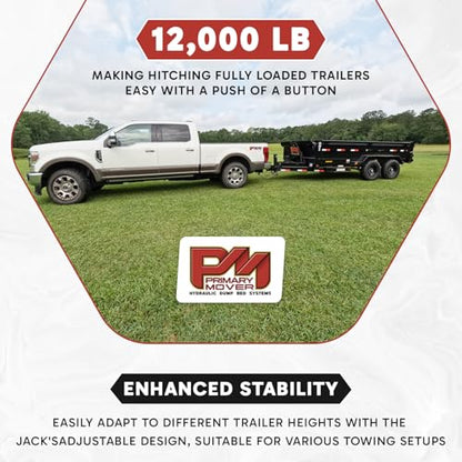 Primary Mover Hydraulic Trailer Jack (12,000 lb) - Power Jack 12K Double Acting, Lift Trailer Jack Stand (Jack Bracket) (12k Jack Bolt On) PFJ-12K-MB - style: 12k Jack "Bolt On"