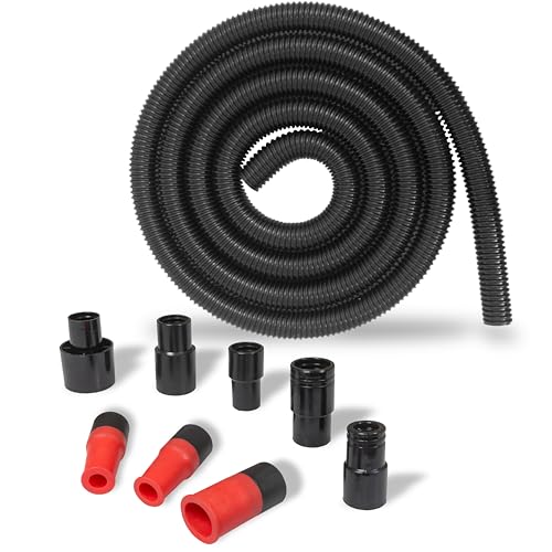 10 Foot Long Power Tool Hose w/ 5 Fittings & 3 Sili Flex Fit Fittings - size: Hose w/ 8 Fittings