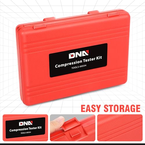 DNA Motoring 8PCS Compression Gauge Compression Tester Kit with M10 M12 M14 M18 Adapters for Car Truck ATV Motorcycle, TOOLS-00334 - style: Cylinder Leak Down Tester