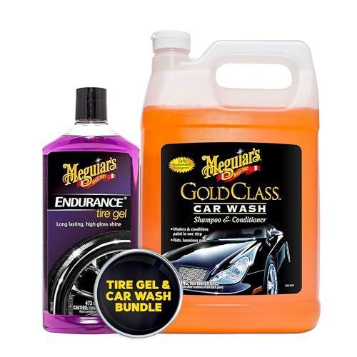 Meguiar's Gold Class Car Wash G7516 Endurance Tire Gel Bundle