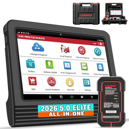LAUNCH X431 PRO V 5.0,2026 New Gen. OEM Bluetooth Bidirectional Scan Tool w/Canfd Doip,Same as Pro3s+ 5.0,Online Code & 38+ Reset for All Cars,2 Yrs Free Update