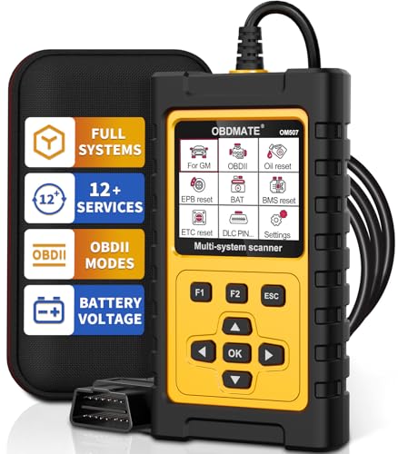 OBD2 Scanner Diagnostic Tool for GMC Buick Chevrolet Cadillac | OM507 Full Systems Scanner with Reset Services, Full OBDII Functions Read&Erase Fault Codes, No Subscriptions Lifetime Update