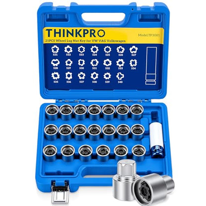 Wheel Lock Key Compatible with Vw Vag Volkswagen | 21 Pieces Wheel Lock Removal Kit,Anti Theft Wheel Socket For Quick Removal Of Locking Lug Nuts - style: 21-pieces wheel lock key master set