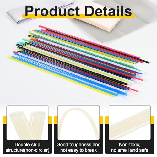 HARFINGTON 1set(10pcs) Plastic Welding Rods 10inch ABS Welding Strips Welder Rods for Car Bumper Kayak Daily Repair Plastic Welder Car Bumpers, Beige - size: 10inch