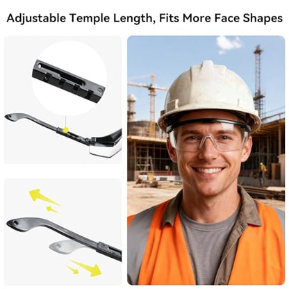 Safety Goggles Protective Eyewear Goggles, Anti Droplet Debris Googles for Work Lab - color: Clear Lens-6p