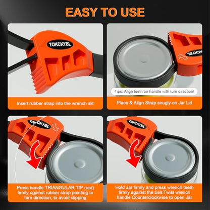 2-Piece Heavy-Duty Strap Wrench Set Upgrade – Adjustable Oil Filter Wrench, Reinforced Rubber - Jar Opener, Plumbing Tool for Shower Heads, Water Filters, Pipes (4" to 6" Diameter)