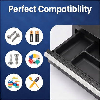 3 Pcs Tool Box Organizer Tray Divider Set for Kobalt Mini 3-Drawer ToolBox – Compatible with Both Old & New Version,Tool Desk Drawer Organization, Toolbox Accessories&Organizer.