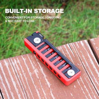 HAUTMEC 7 IN 1 Bike Multitool with Hex Wrenches, Screwdrivers, Ruler, Joint Levers for Bike Repair Tool Kit HT0420 - color: 7-in-1 Mini