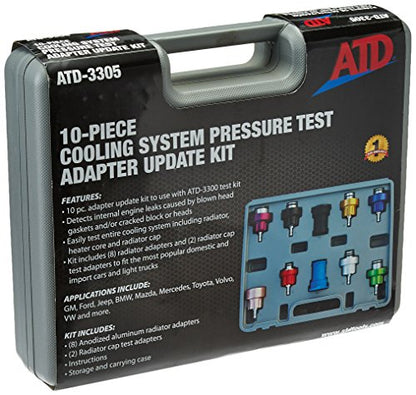 ATD Tools 3305 10-Piece Radiator Pressure Tester Update Kit
