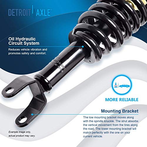 Detroit Axle Replacement for 2005-2009 Dodge Dakota Mitsubishi Raider 2WD/RWD Front Quick Install Struts w/Coil Spring Assembly + Sway Bar Links - 4pc - size: 4QS2200321/Sway Kit