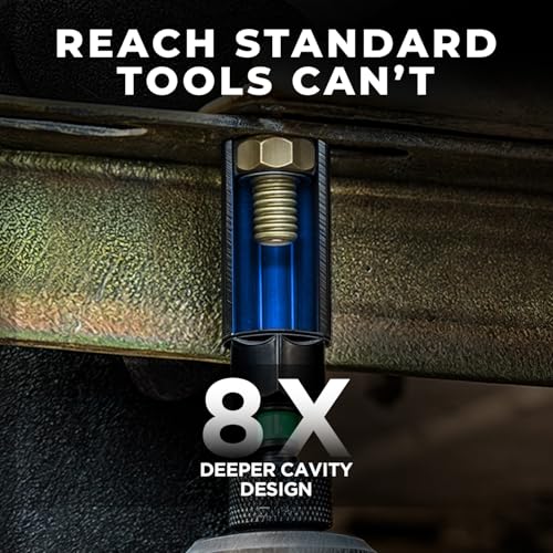 toolant Deep Nut Driver Set, 14-Piece | Magnetic nut driver bit, multi-size fastening, drain pipe installation, furniture and appliance assembly - size: 14 Piece