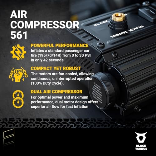 Portable Air Compressor - On‑Board & Offroad Tire Inflator for Cars, Trucks & 4×4 Vehicles – Automatic Pressure Control, High PSI & Dual‑Motor Options (Twin Air Compressor 561) - style: Twin Air Compressor 561