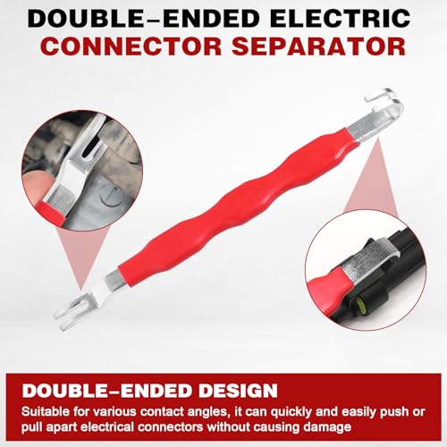 Electrical Disconnect Pliers Set 4 Pcs, Automotive Connector Separator & Terminal Removal Tool for Fuel Injector, Ignition Coil, Straight & 60° Angled Jaw, Double-Ended Pin Extractor - style: 4 Pcs Set