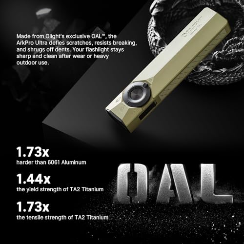 OLIGHT ArkPro Ultra Rechargeable Flat EDC Flashlight,1700Lumens,Olive Green | Green Beam, UV Light, White LED, OAL, Pocket Flashlight, USB-C Magnetic, Work Light, Bright for Camping, Emergency, Outdoors - color: Olive Green