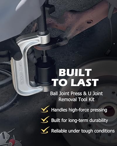 DAYUAN Ball Joint Press & U Joint Removal Tool Kit, Blue Case | 4-in-1 Ball Joint & Brake Anchor Pin Tool, Removes & Installs Ball Joints and Anchor Pins, 2WD & 4WD Vehicles, Forged Steel - color: Blue