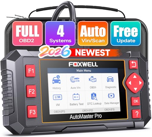 FOXWELL OBD2 Scanner Diagnostic Tool NT604, ABS/SRS/Transmission/Check Engine Code Reader for Cars and Trucks, 2026 diagnostic scanner for all vehicles, EN/ES Ver., Lifetime Update, Live Data, AutoVIN | Car Scanner with Live Data, Lifetime Free Updates, o