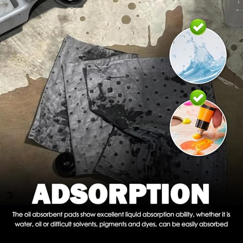 10PCS 13"x10.1" Car Oil Absorbent Pads,Reusable Cars Oil Mat for Absorbing Oils and Various Fluids,Essential Cars Oils Spill Mat Car Accessories for Workshop/Garage