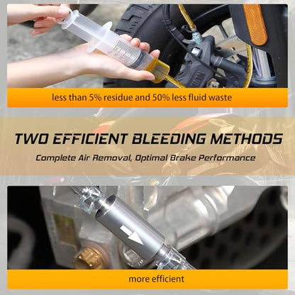 MOTO4U Motorcycle Brake Bleeder Kit, Hydraulic Disc Clutch Bleeding Kit,100ML Syringe with 50cm Hose & One Way Check Valve Tube Bleeding Tool, Motorcycle clutch, Brake Bleeder Tool