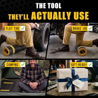 Magic Rolling Creeper Mat Portable Mechanics Mat | Low Clearance, Foldable Garage Padded Mat, For Under Car Repair, Storage Bag Included, Cool Gifts for Men Dad Father