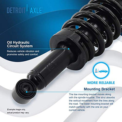 Detroit Axle - 2 Front Struts for 2001-2007 Toyota Sequoia Ready Complete Strut w/Coil Spring Assembly 2002 2003 2004 2005 2006 Replacement Suspension Strut Shock Assemblies - size: 171348L_171348R/PAIR