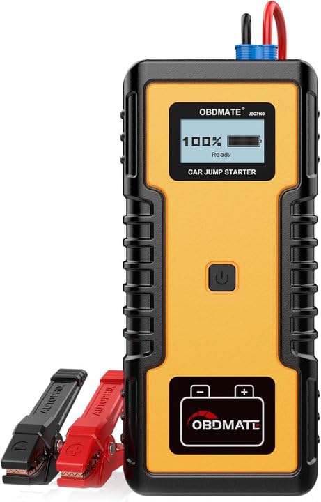 Car Jump Starter 800A for 12V Gas Diesel Engines Non-li Battery | Made of Super Capacitor; Non-li Battery Jump Starter; 12V Portable Jump Starter for Car Battery, Yellow