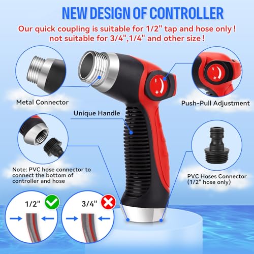 Car Wash Foam Gun/Hose Sprayer, 16 IN 1 Foam Cannon for Car/Garden Cleaning | Adjustable with 2.5-6 Ratio Dial Foam Blaster, 1L Bottle, Nozzles, Mitten&Towel, 1/2” Quick Connector for Garden Hose,Sprayer - style: 16 IN 1 Car Wash Foam Gun