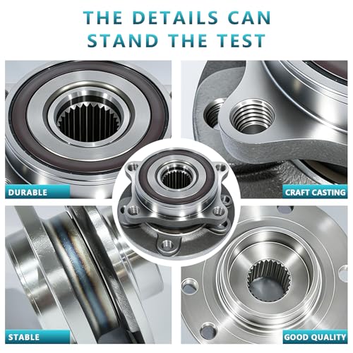 513348 Front Wheel Bearing Hub Assembly for Dodge Dart 2013-2016 | Hub for Chrysler 200 2015-2017, Eliminates Noise, Simple Installation, Direct Bolt-On, OEM Quality, No Warning Lights - size: 513348