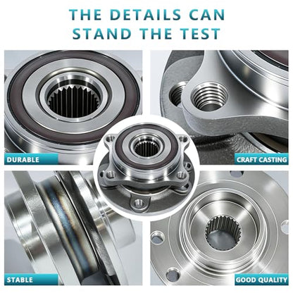 513348 Front Wheel Bearing Hub Assembly for Dodge Dart 2013-2016 | Hub for Chrysler 200 2015-2017, Eliminates Noise, Simple Installation, Direct Bolt-On, OEM Quality, No Warning Lights - size: 513348