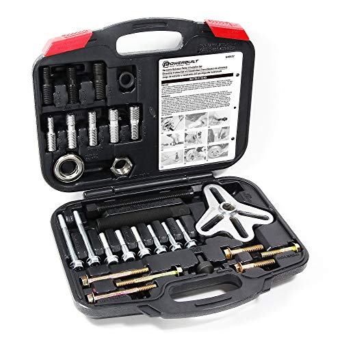 Powerbuilt Harmonic Balancer Puller and Installer Tool Set, Install and Remove Kit, Cars and Light Trucks, Storage Case - 648637 - style: 30 Piece
