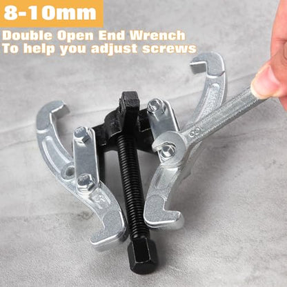3 Jaw Gear Puller with Reversible Jaws 3-Inch Gear Removal Tool | For Bearing Puller, Pulley Puller, Steering Wheel Puller, Crank Puller, Seal Puller Tool Bearing Puller Tool Kit