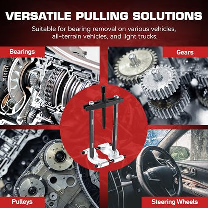 KOOPOOL Bearing Puller and Splitter Kit, Separator and Puller Set, Pinion Bearing Puller and Wheel Removal Tool, 5 Ton Capacity Bearing Separator with 2’’ and 3’’ Bearing Separator Jaws, 14Pcs - color: RED